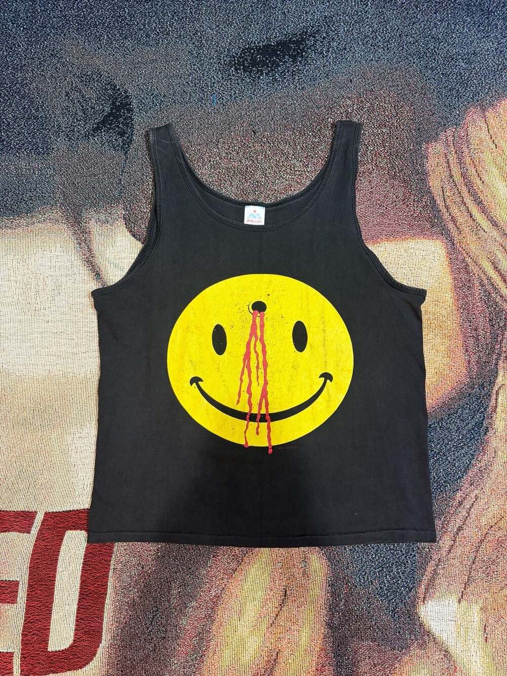 Vintage Watchmen The Comedian Smiley Face Tank Top